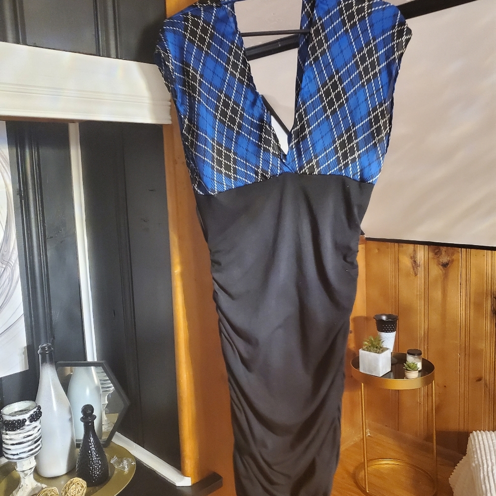 Medium, blue and black